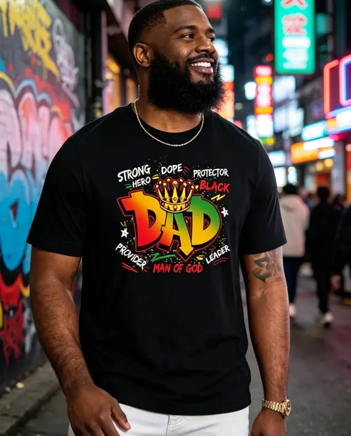 T-shirt « Dope Dad » noir