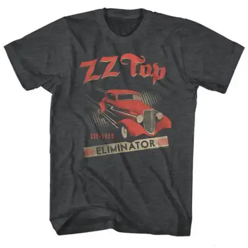 ZZ Top-T-Shirt pour Homme, Eliminator Car 1969 Rock Band Tour Live, Interdit Tee Cover