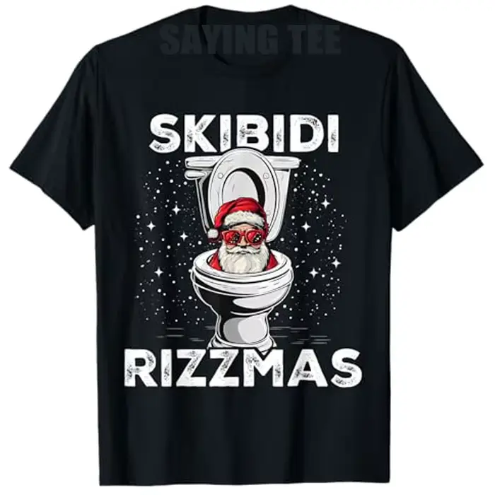 T-shirt humoristique sur mesure pour homme, tenue graphique, T-shirt sur mesure, Père Noël, Éléphant