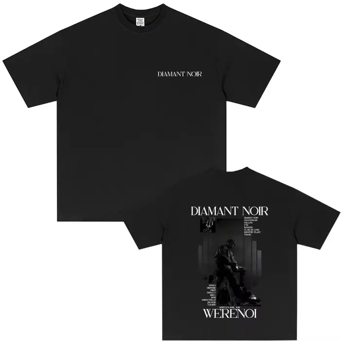 T-shirt tendance en coton pour homme et femme, collection été 2026, inspiré de l'album Diamant Noir 