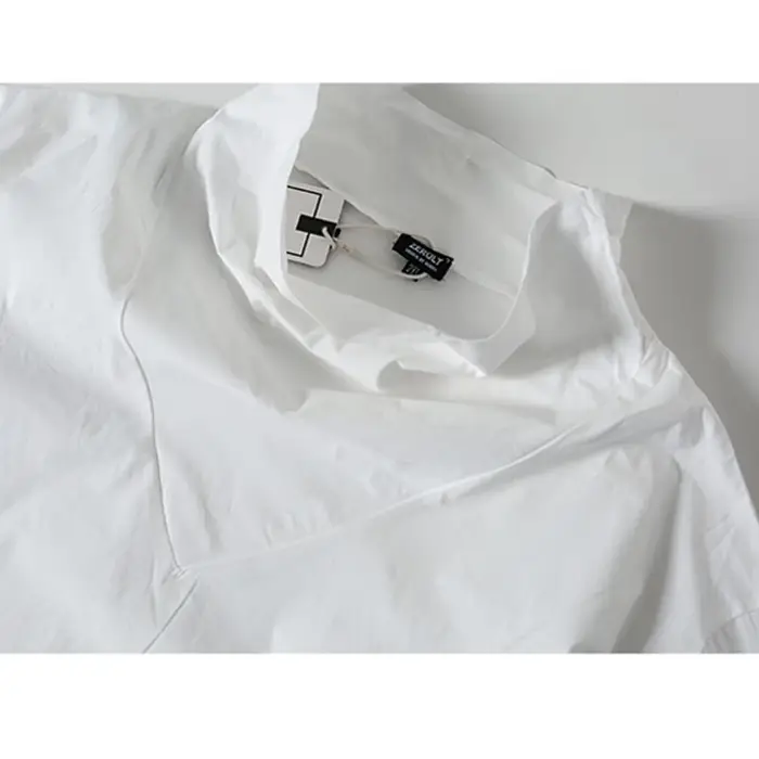 Techwear-T-Shirt à Col Roulé pour Homme, Streetwear, Hip Hop, Harajuku, Été