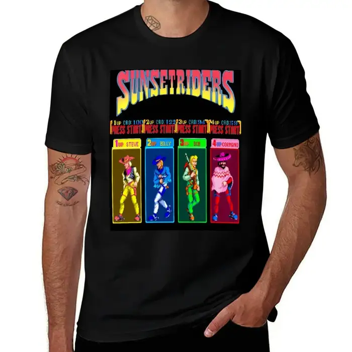 Sunset Riders personnage sélectionner T-Shirt vêtements anime t-shirts hippie