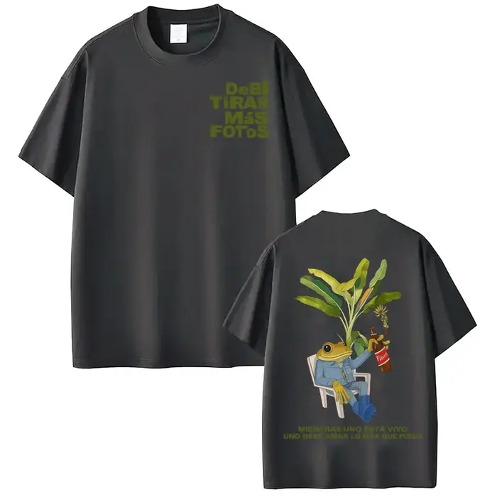 T-shirt Rapper Bad Bunny Debi Tirar Mas Fotos DTMF World Tour T-shirts Homme Femme Mode Vintage Hip Hop Streetwear