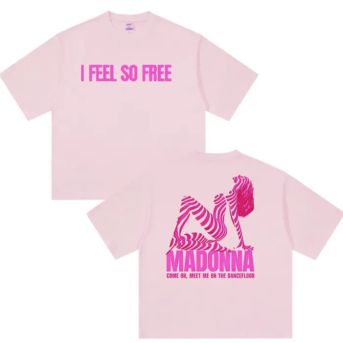 Madonna I Feel So Free Tour 2026 T-shirts graphiques pour hommes et femmes