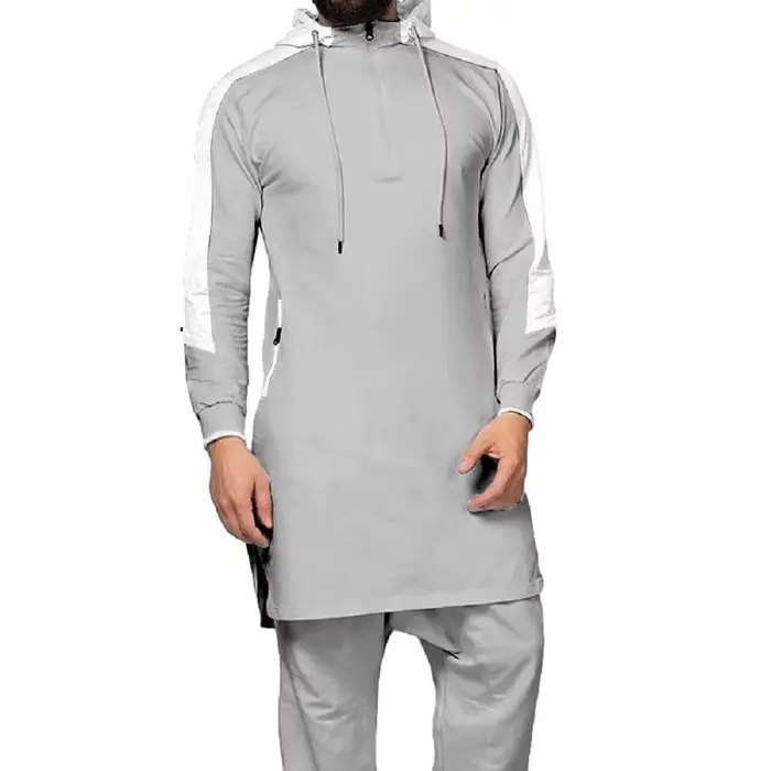 Hommes sweat T-shirt printemps automne couleur unie ample Zip pull