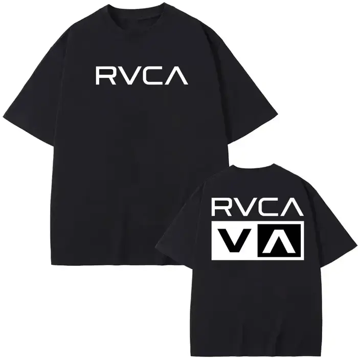 T-shirt RVCA noir en coton pour l'été