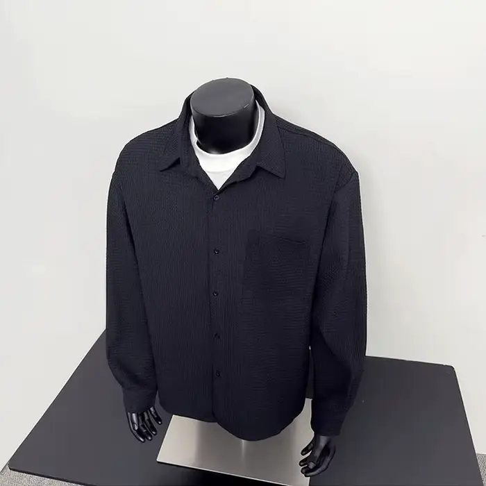 2025 printemps et automne chemise de travail hommes à manches longues veste décontractée mode ample décontracté