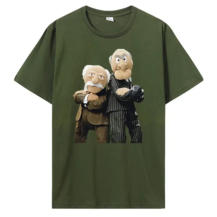 Statler et Waldorf T-Shirt noir vêtements mode 100% coton bonne qualité marque