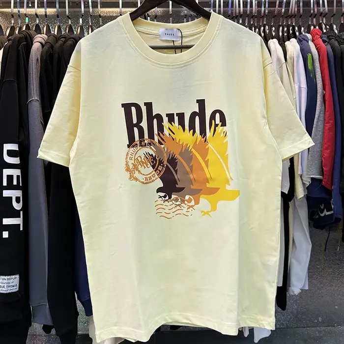 T-shirt d'été à col rond en pur coton, ample et tendance, nouveau style adapté aux hommes et aux femmes, à la mode, polyvalent, de haute qualité