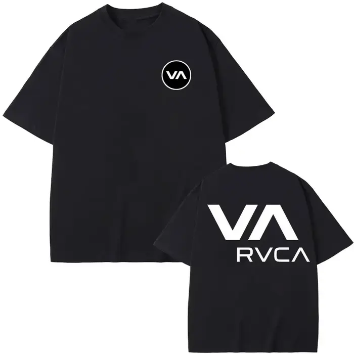 T-shirt RVCA noir en coton pour l'été