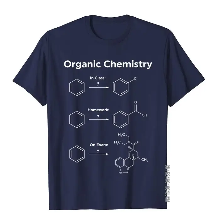 Humor chimie organique t-shirt cadeau femmes hommes-examen de devoirs Camisa haut T-Shirts t-shirt p