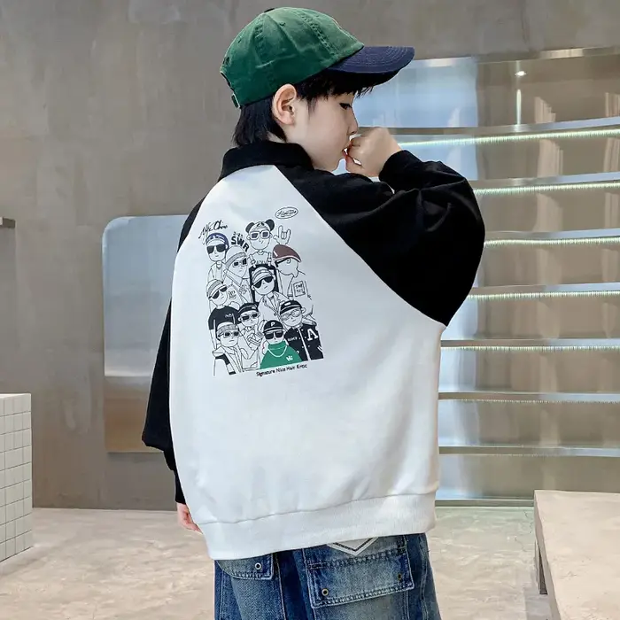 Sweat-shirt à col polo pour enfants