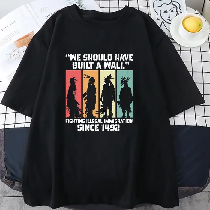 T-shirt drôle à imprimé amérindien pour hommes et femmes