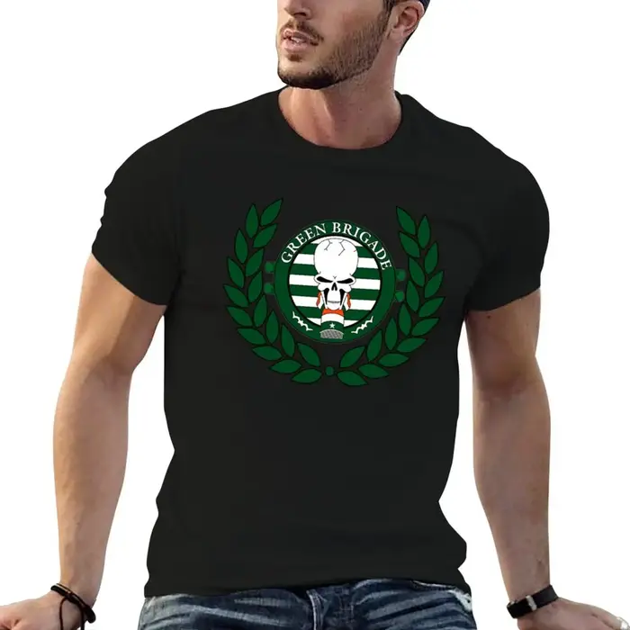 Green Brigade Celtic T-Shirt homme T-Shirt coton homme T-Shirt graphique T-Shirt homme designer T-Sh