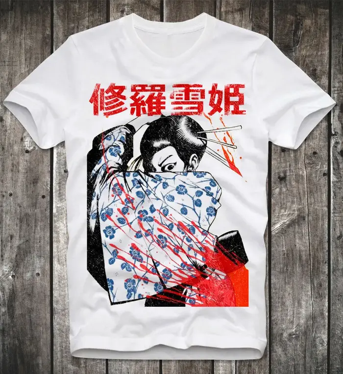 T-shirt en coton pour femme, Manga japonais, Vintage et rétro
