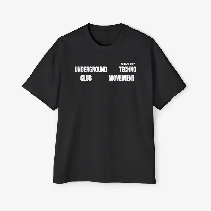 Detroit Techno T-Shirt surdimensionné: Festival de musique Rave Wear vêtements graphique chemise à manches courtes unisexe hommes femmes toutes saisons