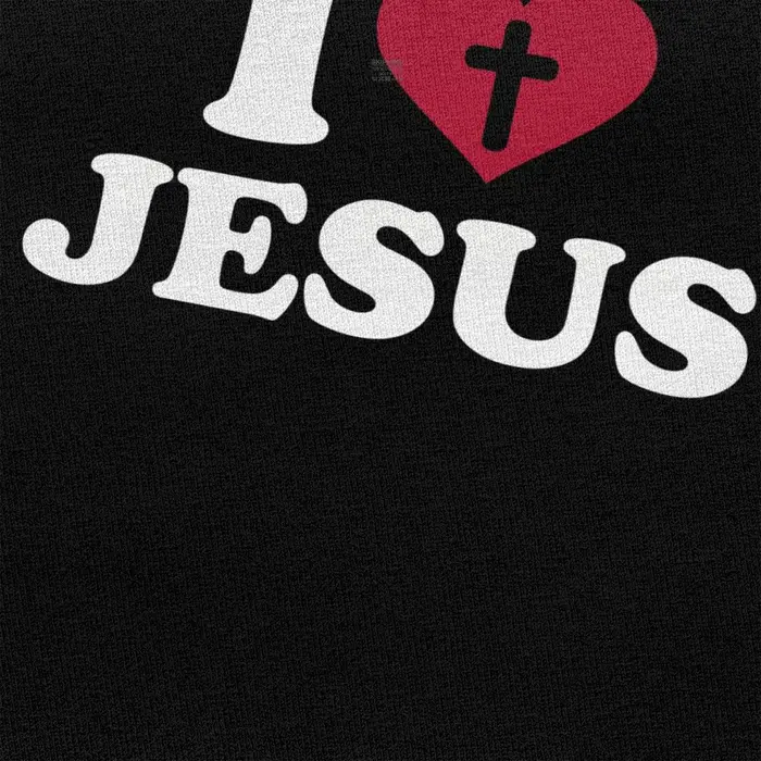 T-shirt en coton I Love Jesus pour hommes