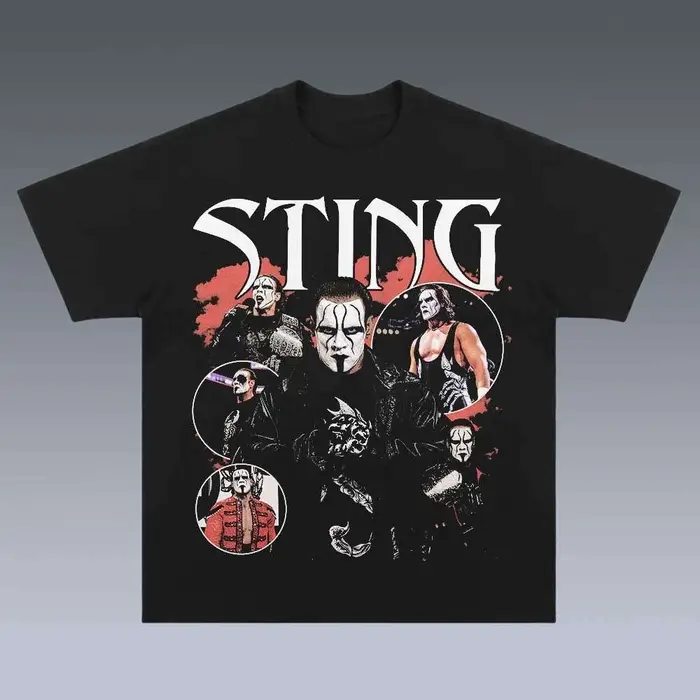 Sting The Icon – t-shirt graphique de lutte pour hommes et femmes, rétro, légende des années 90, str
