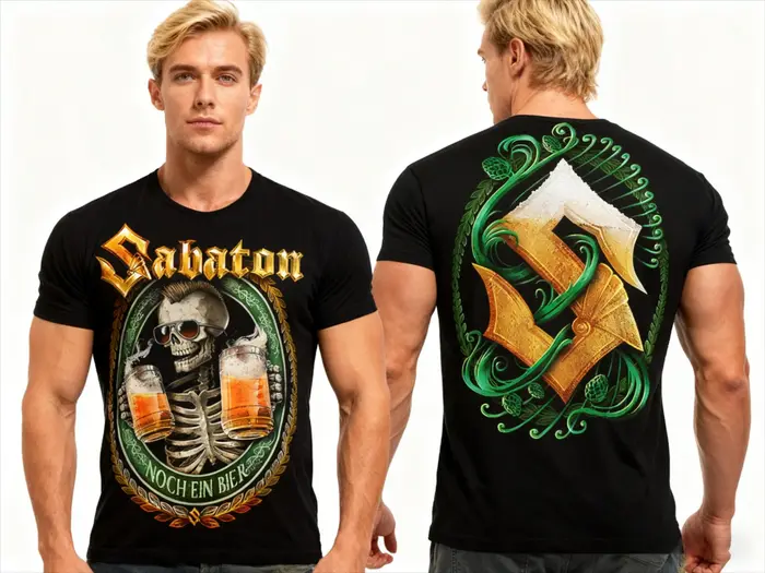 Sabaton flotte Kriegsmarine Ablum T-shirts métal groupe de Rock Fan impression