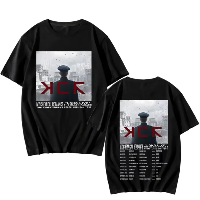My Chemical Romance Long Live T-Shirt, He Black Parade, North American Tour Tshirts, Unisex Cotton T