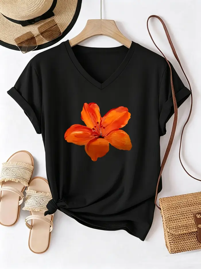 T-shirt à fleurs Retri