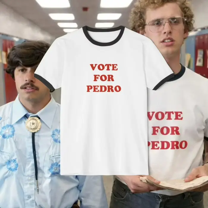 T-shirt Napoleone Dynamite Vote For Pedro pour parents et enfants