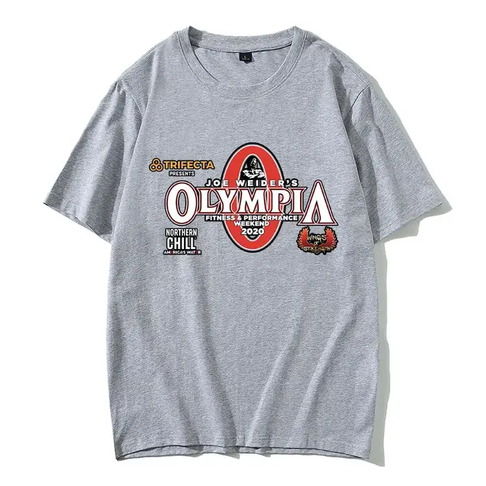 Olympia Gym Fitness pompe couverture graphique T-shirt hommes femmes mode Vintage