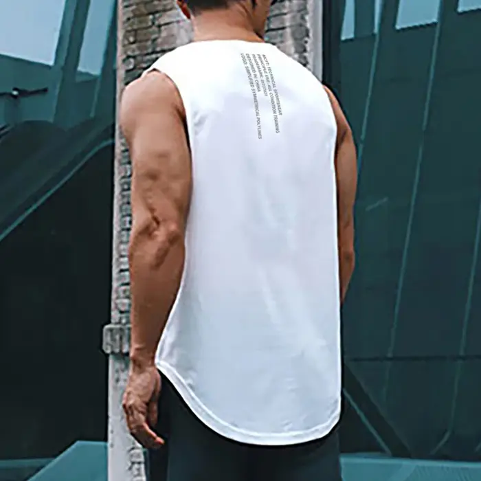 Muscleguys débardeur de gymnastique hommes musculation Singlet Fitness Stringer chemise sans manches maille séchage