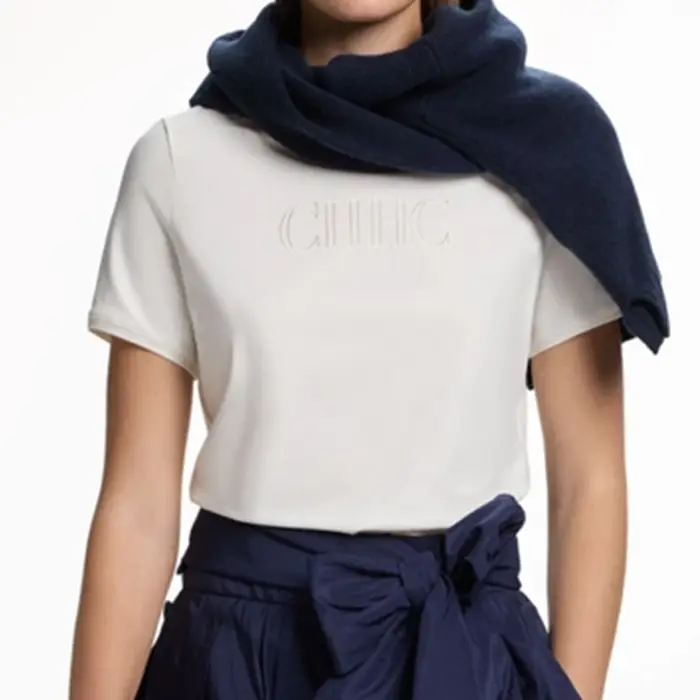 Vêtements pas chers - T-shirt en coton à manches courtes et col rond pour femme avec lettres - Style streetwear coréen décontracté - Haut esthétique