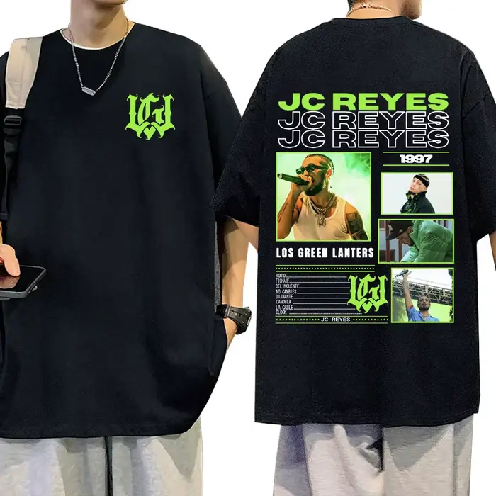 Rappeur Jc Reyes Los Green Lanters T-shirts Hommes Femmes Vêtements Hip Hop Mode T-shirts Coton Déco