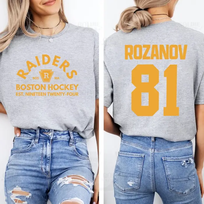 Ilya Rozanov 81-Boston Raiders chemise Hudson Williams Connor Storrie T-shirt chauffé rénov Tee