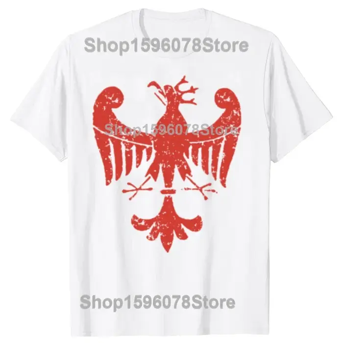 T-shirt Homme en Coton, Nouvelle Collection, Style Décontracté Vintage, Motif Aigle Polonais, Armes 