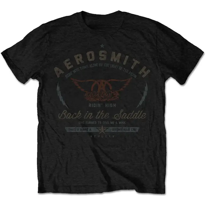 T-Shirt Vintage avec Logo du groupe Aerosmith