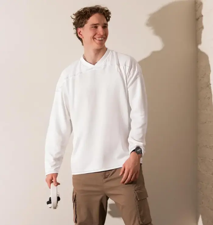 Chemise à manches longues personnalisée Jersey printemps/automne hommes femmes vêtements de sport maillot de Football col en v T-Shirt personnalisé mode y2k haut