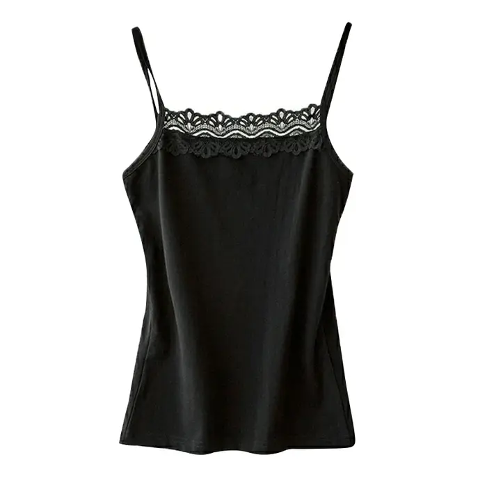 Camisole pour femmes, bretelles Spaghetti pour débardeur d'été en dentelle