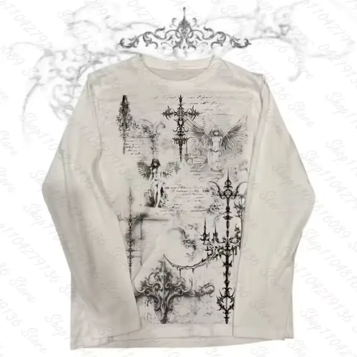 Femme vêtements pour femmes Kawaii Emo graphique t-shirts Y2k hauts haut court