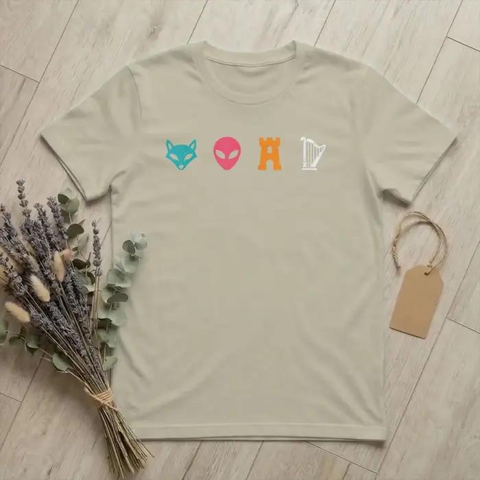 T-shirt drôle Spurs Fox&Alien&Castle&Harper pour hommes