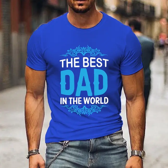 Chaud le meilleur papa du monde fête des pères graphique à manches courtes T-Shirts pour hommes chemises T-Shirt ample