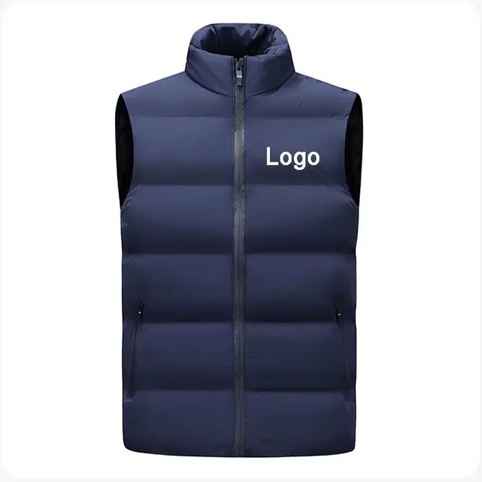 Gilet sans manches personnalisé avec fermeture éclair pour homme
