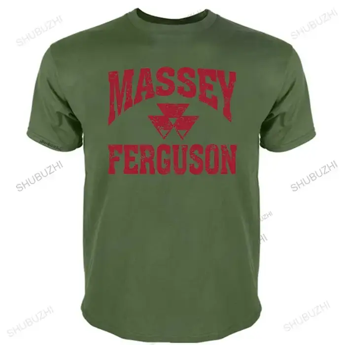 T-shirt Massey Ferguson Gris à Manches Courtes et Col Rond pour Homme et Femme