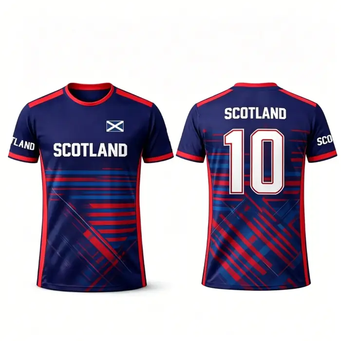 T-shirt imprimé drapeau écossais 2026 – Maillot de football respirant et à séchage rapide pour homme