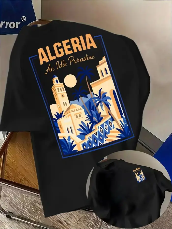 T-shirt de voyage pour hommes Algeria An Idle Paradise