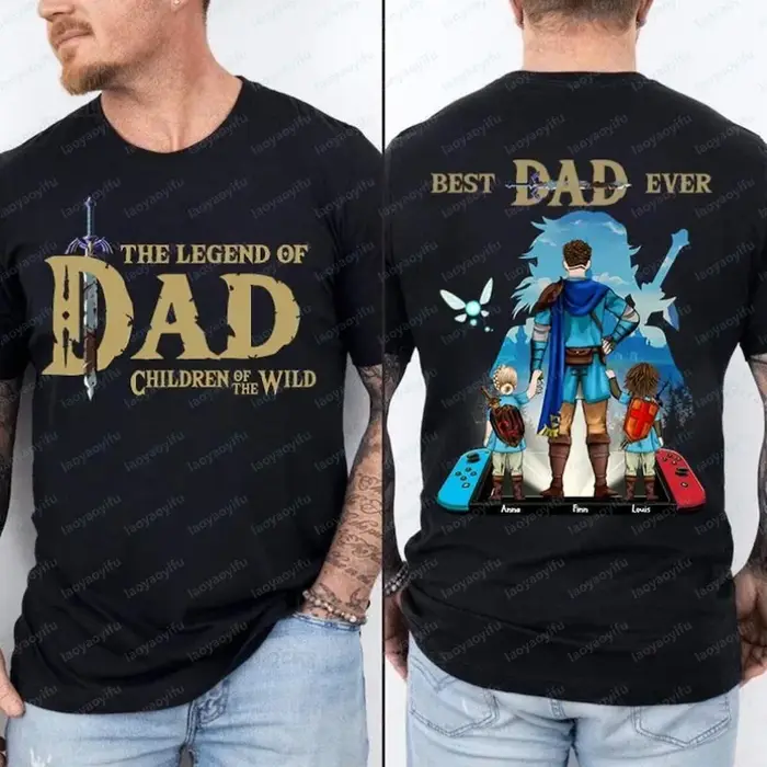 T-shirt personnalisé Legend of Dad Children of The Wild