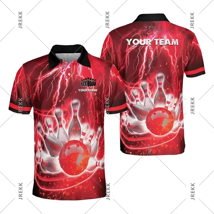 Polo imprimé Bowling pour hommes et femmes