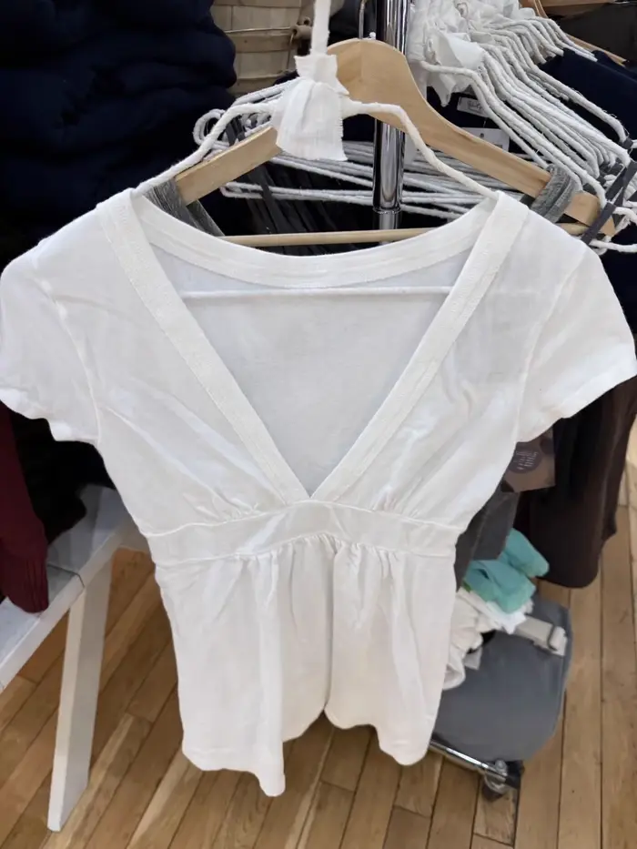 T-shirts longs blancs pliables pour femme