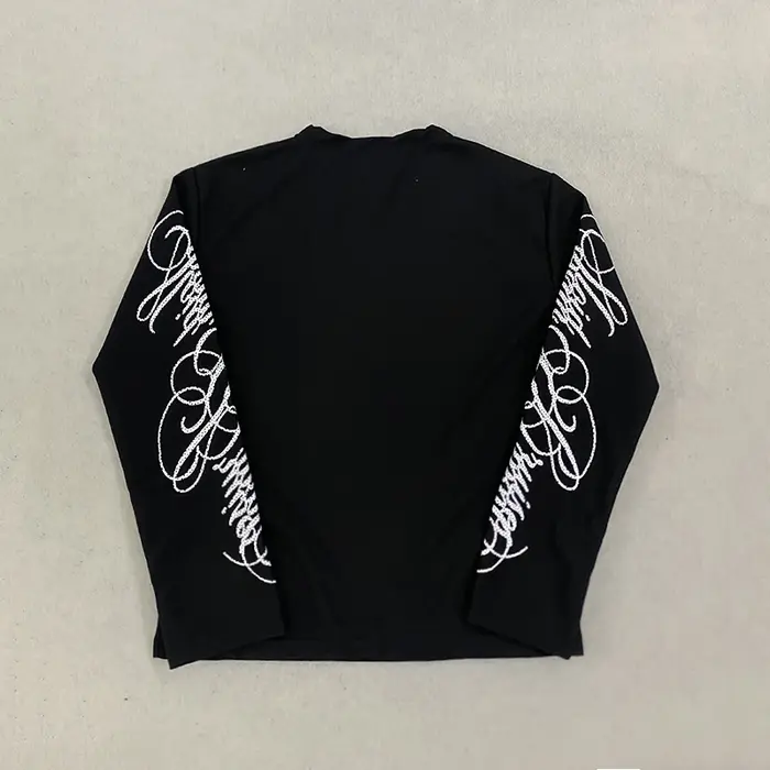 T-shirt à manches longues personnalisé style INS pour hommes et femmes