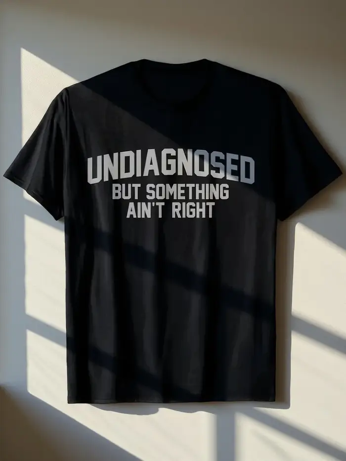 T-shirt surdimensionné pour hommes et femmes, UNDIAGNOSED BUT SOMETHING AIN'T RIGHT, été, Y2K, ample