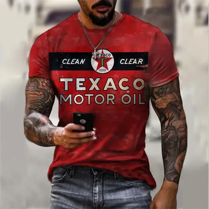 T-shirt imprimé Texaco Motor Oil pour hommes
