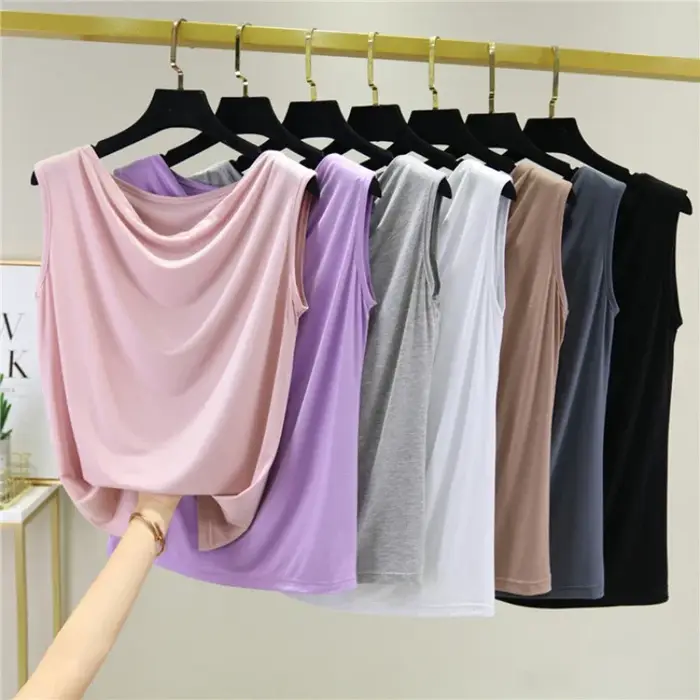 2025 été Style femmes débardeurs Camisoles Modal chemise sans manches mince gilet hauts maillot de corps solide haut