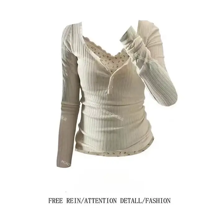 T-Shirt à fleurs grises pour femmes, faux deux pièces, chemise fantaisie à bascule, automne et hiver